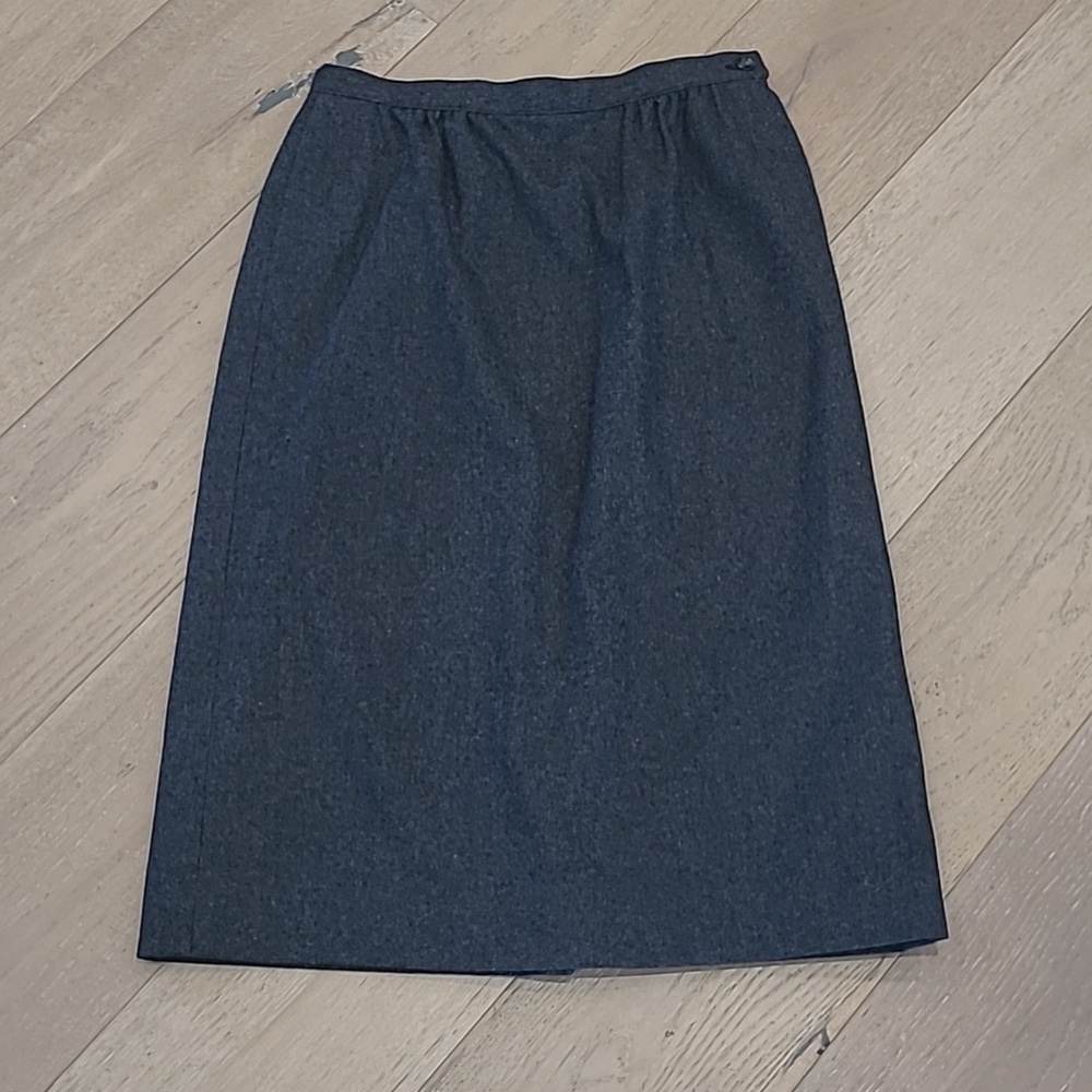 EUC Vintage Pendelton Skirt Women's sz 12 100% Virgin Wool Grey Pencil Skirt